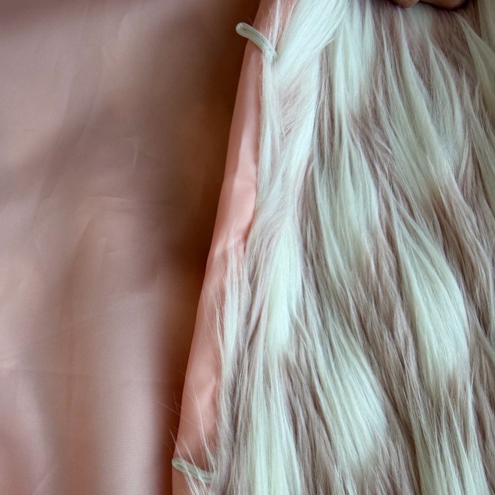 Pink and White Faux Fur Vest - Picture 3 of 6